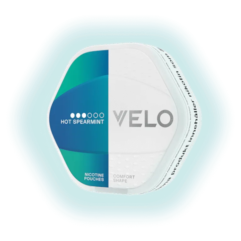 VELO Shift Hot Spearmint 8mg nicotine pouches — 20 pouches per can