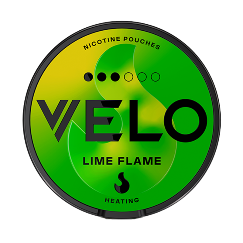 VELO Lime Flame 8mg nicotine pouches — 20 pouches per can