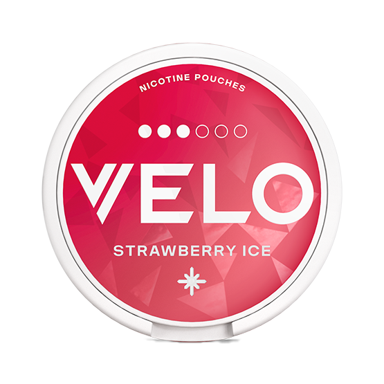 VELO Icy Cherry 8mg nicotine pouches — 20 pouches per can