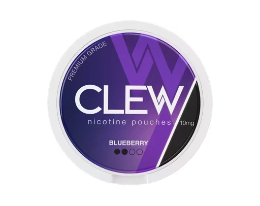 CLEW Blueberry 10mg nicotine pouches — 20 pouches per can