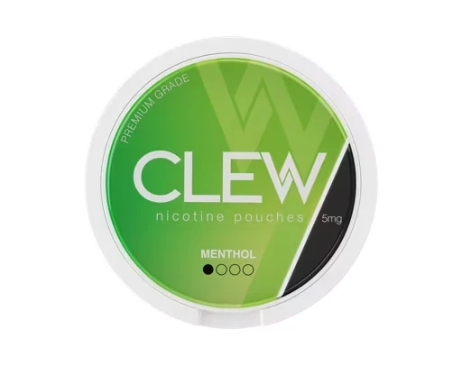 CLEW Menthol 5 mg nicotine pouches — 20 pouches per can