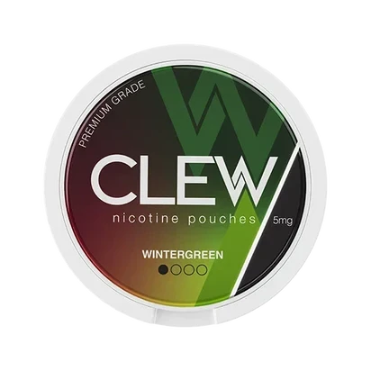 CLEW Wintergreen 5mg nicotine pouches — 20 pouches per can