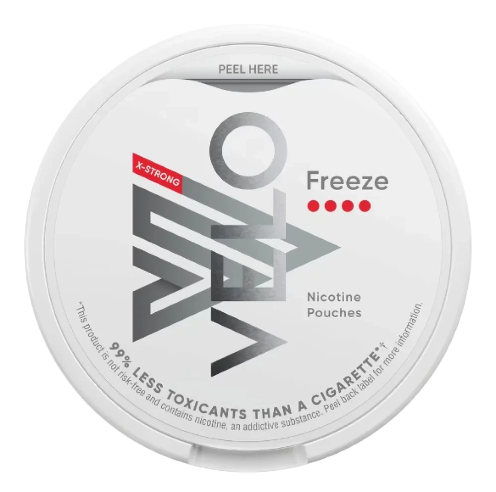 VELO Freeze 14mg nicotine pouches — flavour, 14mg, 20 pouches per can