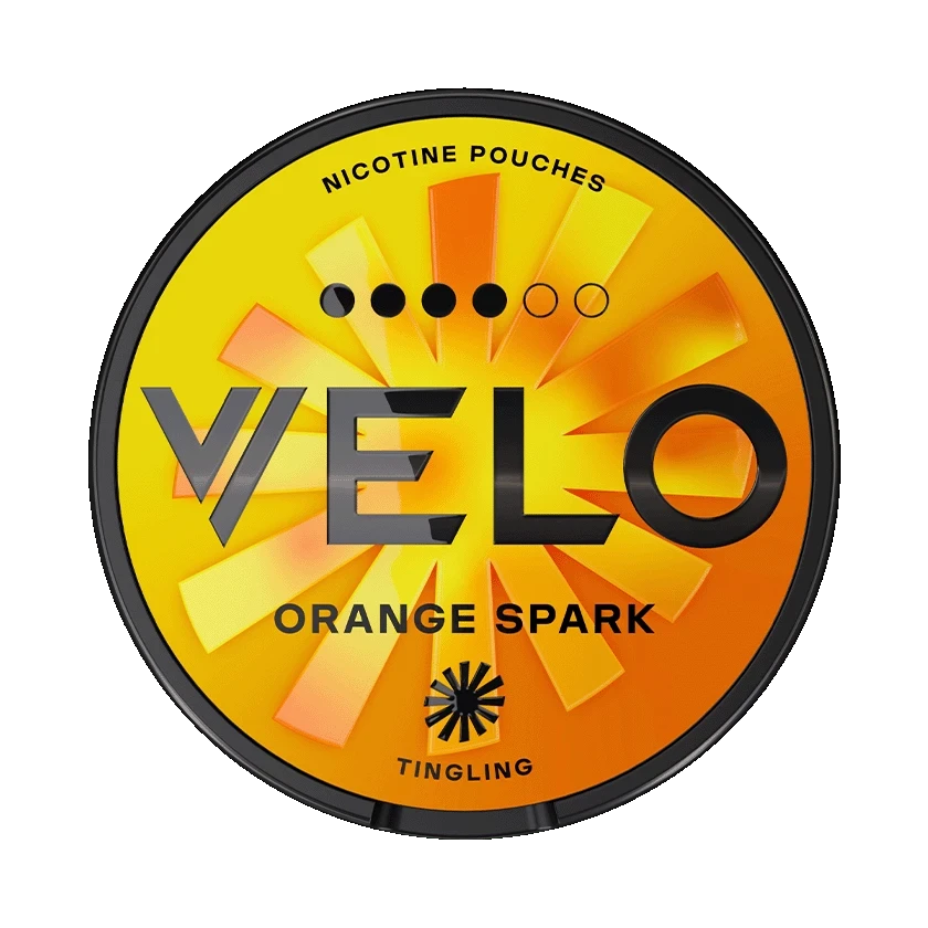 VELO Orange Spark 11mg nicotine pouches — 20 pouches per can