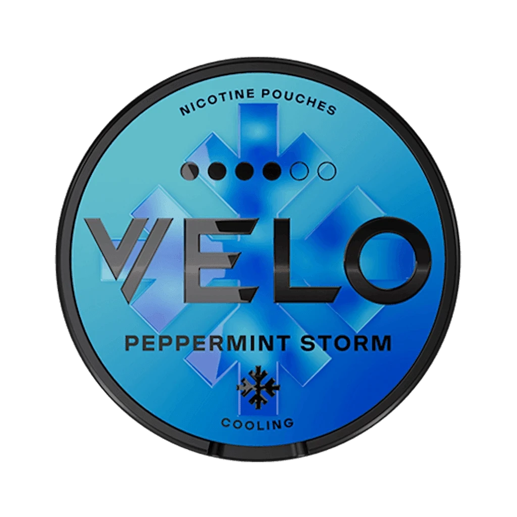 VELO Peppermint Storm 11mg nicotine pouches — 20 pouches per can