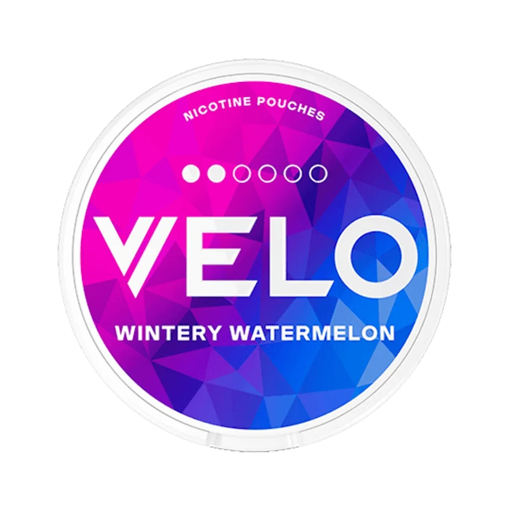 VELO Wintery Watermelon 6mg nicotine pouches — flavour, 6mg, 20 pouches per can
