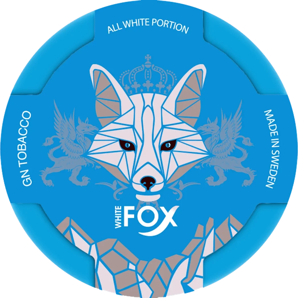 White Fox Slim 12 mg nicotine pouches — 20 pouches per can